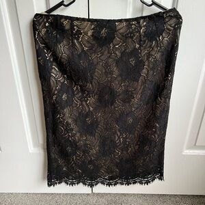 Talbots Black Lace Pencil Skirt